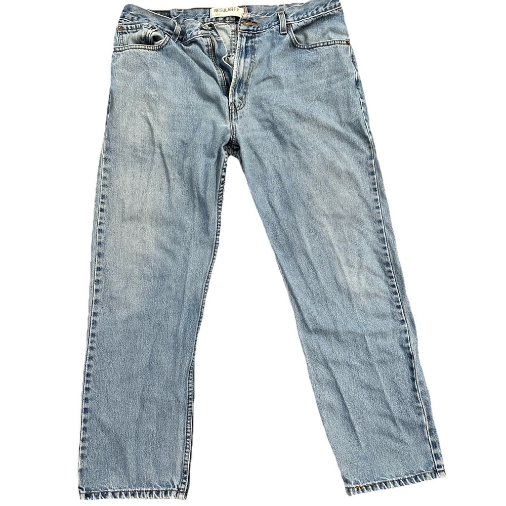 Levi's 505 Mens Blue Straight Leg Jeans Regular Fit Size 38x30 Denim